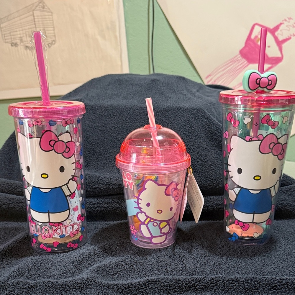 Hello Kitty Pink Tumbler Set